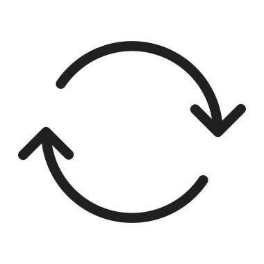 Web için simge doğrusal logo işaretini siyah ve beyaz olarak tazele