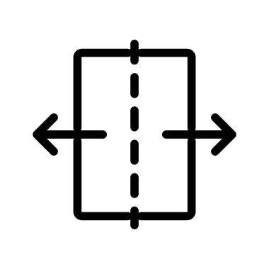 Oku iki bölümlük doğrusal logo işaretine ayırmak ağ için siyah ve beyaz olarak ayarlanıyor