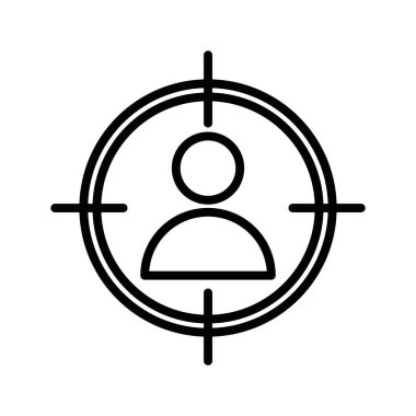 Hedef simge doğrusal logo işareti koleksiyonu ağ için siyah ve beyaz olarak ayarlandı