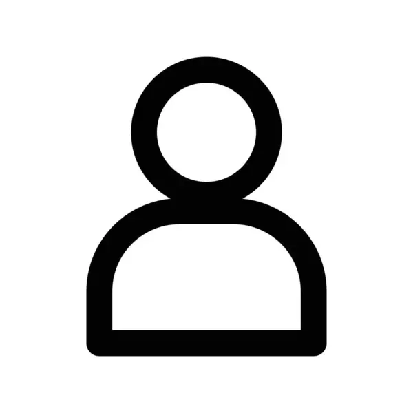 Web için kullanıcı simgesi doğrusal logo işareti koleksiyonu siyah ve beyaz olarak ayarlandı