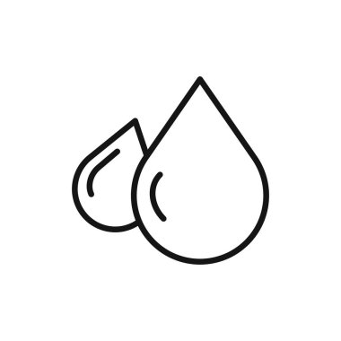 su damlaları simge taslak koleksiyonu ya da siyah ve beyaz ana hatlarla ayarlanır