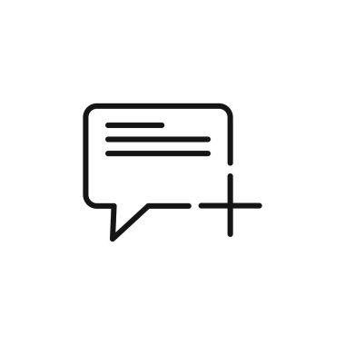 Sohbet simgesi taslak koleksiyonu ekle ya da siyah ve beyaz ana hatlarıyla ayarla