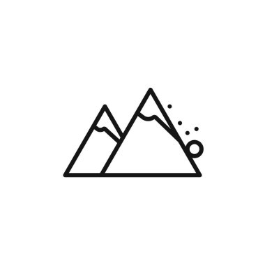 çığ simgesi taslak koleksiyonu ya da siyah ve beyaz ana hatlarıyla ayarlandı