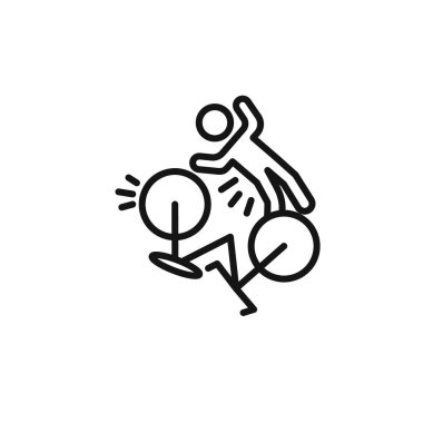 becycle kaza simgesi taslak koleksiyonu ya da siyah ve beyaz ana hatlarıyla ayarlandı