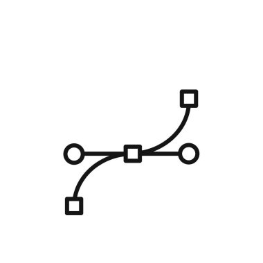 Bezier eğrisi simgesi özet koleksiyonu ya da siyah ve beyaz ana hatlarıyla ayarlanır