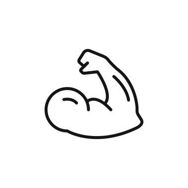 Biceps simge özet koleksiyonu ya da siyah ve beyaz ana hatlarıyla ayarlar