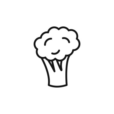 Brokoli simgesi (2) özet koleksiyonu ya da siyah ve beyaz ana hatlarla ayarlanmış