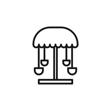 Atlıkarınca simgesi ana hatları koleksiyonu veya siyah ve beyaz ana hatlarıyla ayarlanır