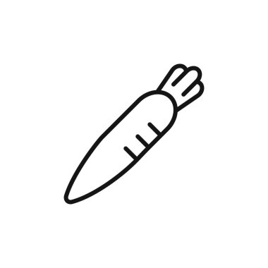 Havuç simgesi özet koleksiyonu ya da siyah ve beyaz ana hatlarıyla ayarlanmış