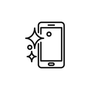 Temiz telefon cam ikonu taslak koleksiyonu ya da siyah beyaz ana hatlarla ayarlansın