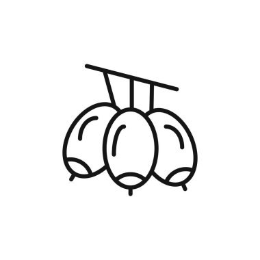 Jujube simgesi özet koleksiyonu ya da siyah ve beyaz ana hatlarıyla ayarlanmış