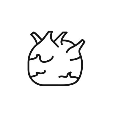 kohlrabi simgesi ana hatları koleksiyonu ya da siyah ve beyaz ana hatlarıyla ayarlanır