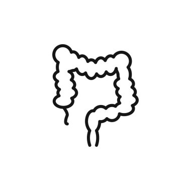 Kalın bağırsak simgesi taslak koleksiyonu ya da siyah beyaz ana hatlarla ayarlansın