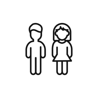 Erkek ve Kadın ikon ana hatları koleksiyonu ya da siyah ve beyaz ana hatlarıyla belirlendi