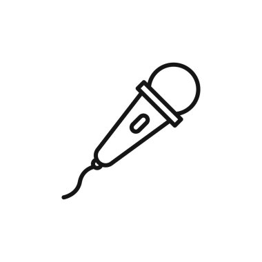 Mikrofon simgesi taslak koleksiyonu ya da siyah beyaz ana hatlarıyla ayarlansın