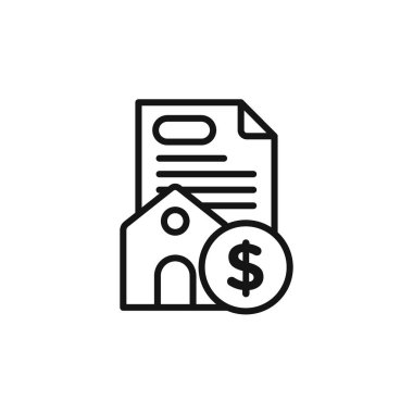 İpotek kredisi ana hatları koleksiyonu ya da siyah beyaz ana hatlarıyla ayarlanmış