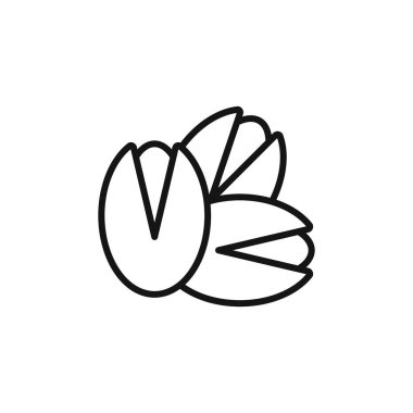 Fıstık ikonu ana hatları koleksiyonu ya da siyah ve beyaz ana hatlarıyla ayarlanmış