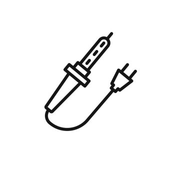 Lehim demir simgesi (2) taslak koleksiyonu veya siyah ve beyaz ana hatlarla ayarlanıyor