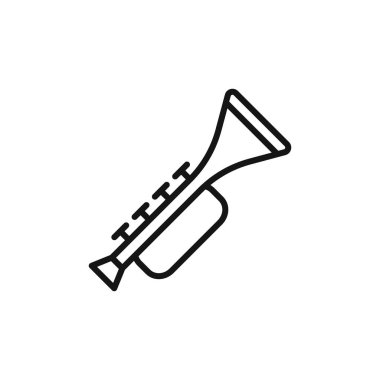 Trompet simgesi ana hatları koleksiyonu ya da siyah ve beyaz ana hatlarıyla ayarlanır