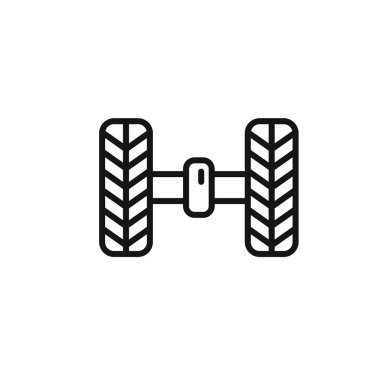 tekerlek hizalama simgesi ana hatları koleksiyonu veya siyah ve beyaz ana hatlarıyla ayarlansın