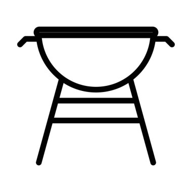 Brezilya simgesi doğrusal logo işareti web için siyah beyaz olarak belirlendi