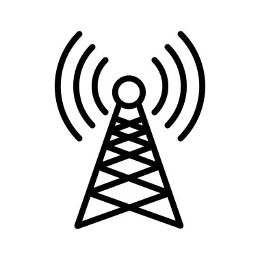 Web için simge doğrusal logo koleksiyonunu siyah beyaz olarak yayınla