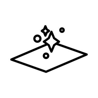Temiz yüzey simgesi doğrusal logo işareti web için siyah-beyaz koleksiyonu