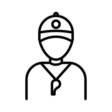 Koç simgesi doğrusal logo işaretleri web için siyah ve beyaz olarak belirlendi