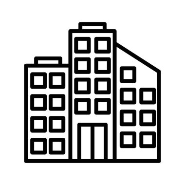 Şirket simgesi doğrusal logo işaretleri web için siyah beyaz olarak belirlendi