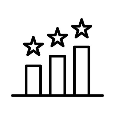 Müşteri ürün derecelendirme simgesi doğrusal logo işareti web için siyah-beyaz koleksiyonu olarak belirlendi