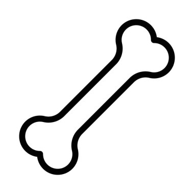 Köpek kemiği simgesi doğrusal logo işareti web için siyah ve beyaz koleksiyonu