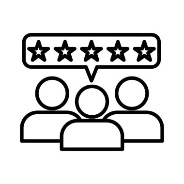 Web için siyah ve beyaz olarak geri besleme simgesi doğrusal logo işareti koleksiyonu