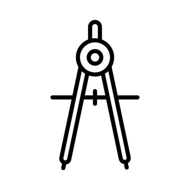 Geometrik pusula simgesi doğrusal logo işareti koleksiyonu web için siyah ve beyaz olarak ayarlandı