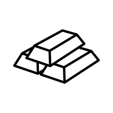 altın çubuklar doğrusal logo işareti web için siyah ve beyaz koleksiyon olarak belirlendi