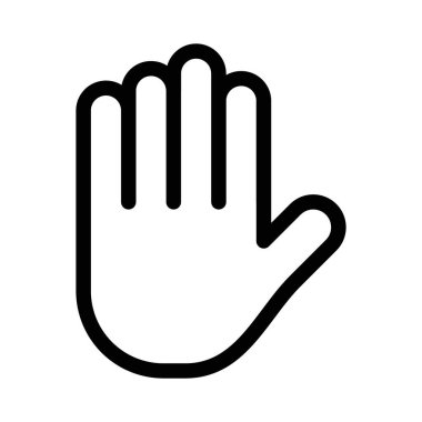 El simgesi doğrusal logo işaretleri web için siyah beyaz olarak belirlendi