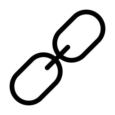 Bağlantı simgesi doğrusal logo işareti web için siyah beyaz olarak belirlendi