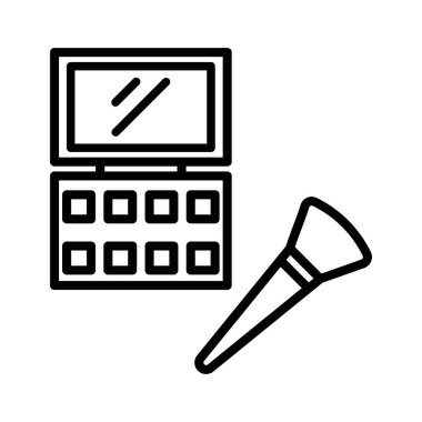 makyaj simgesi doğrusal logo işareti web için siyah ve beyaz olarak koleksiyon