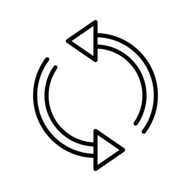 Web için siyah ve beyaz olarak eşzamanlama simgesi doğrusal logo işareti koleksiyonu