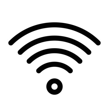 Wifi simgesi doğrusal logo işareti web için siyah-beyaz koleksiyonu