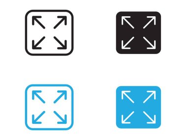 Simge vektör çizgisi logosunu genişlet veya sembol koleksiyon özet biçimini ayarla