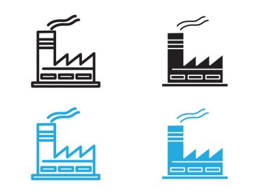 Fabrika anlaşması simge vektör çizgisi logosu veya sembol koleksiyon özet biçimi