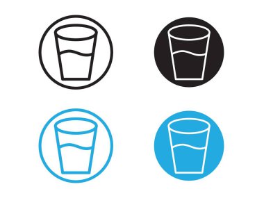 Su ikonu vektör çizgisi logosu ya da sembol koleksiyon taslak biçimi