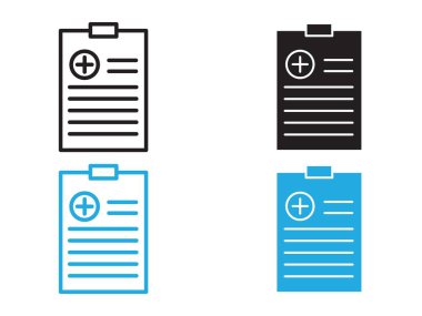 tıbbi reçete simgesi vektör çizgisi logosu veya sembol koleksiyon özet biçimi