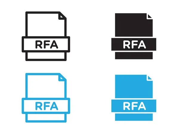 stock vector RFA File icon vector line logo mark or symbol set collection outline style