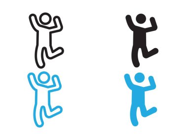 dans simgesi vektör çizgisi logosu veya sembol kümesi koleksiyon özet biçimi