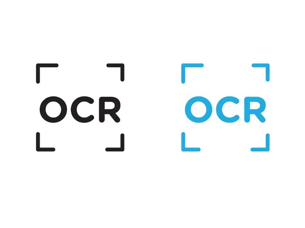 OCR simge vektör çizgisi logo işareti veya sembol koleksiyon özet biçimi