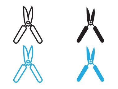 pruner simgesi vektör çizgisi logosu veya sembol koleksiyon özet biçimi