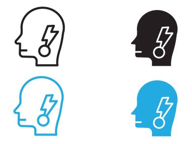 Refleks simgesi vektör çizgisi logosu ya da sembol koleksiyon taslak biçimi