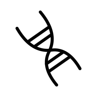 İnce çizgi ana hatları ve doğrusal vektör işareti ile DNA simgesi belirlendi