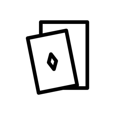 İnce çizgi çizgisi biçimi ve doğrusal vektör işareti ile kumar simgesi belirlendi